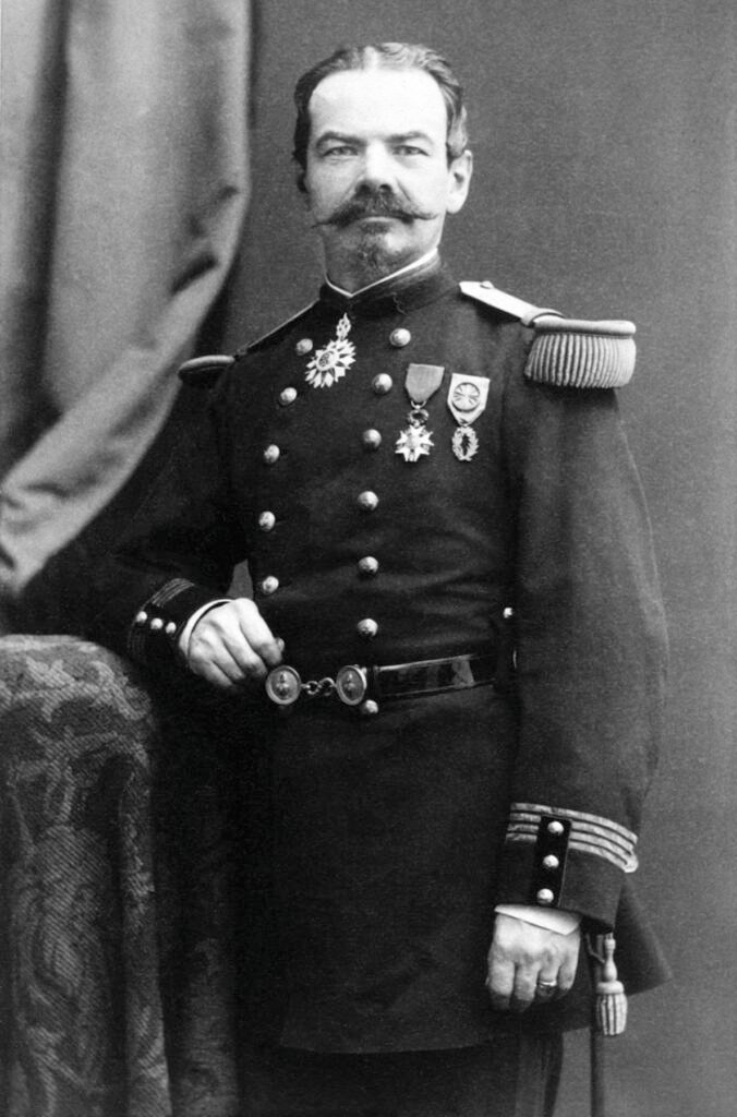 Retrato de Albert de Rochas d’Aiglun em uniforme