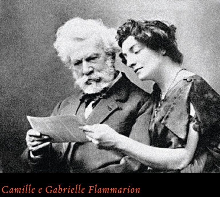 Gabrielle Flammarion ao lado de Camille Flammarion
