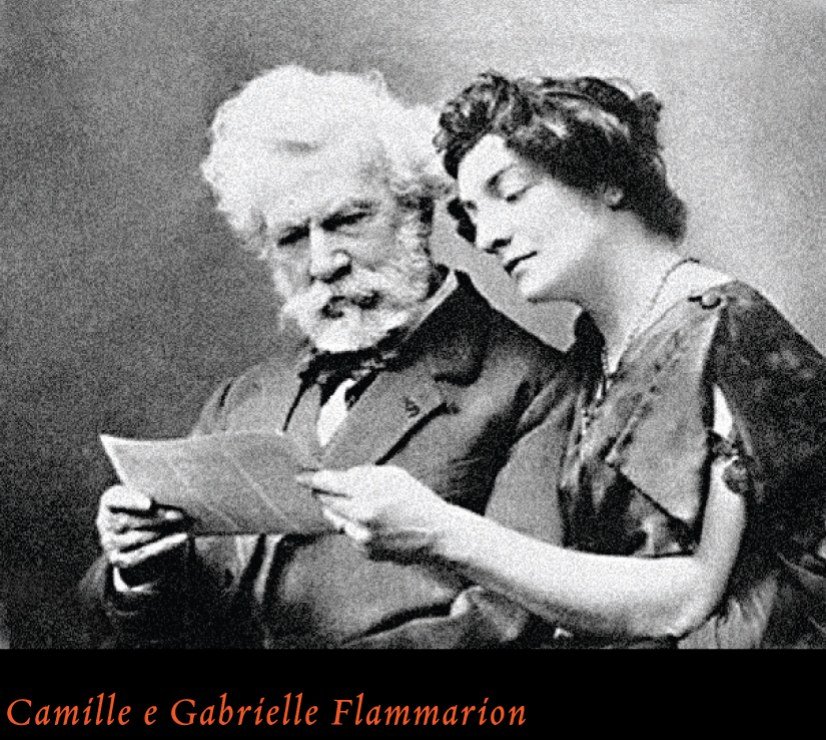 Gabrielle Flammarion ao lado de Camille Flammarion